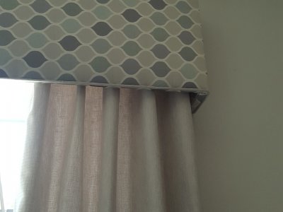 Master Bedroom Drapes with Cornice